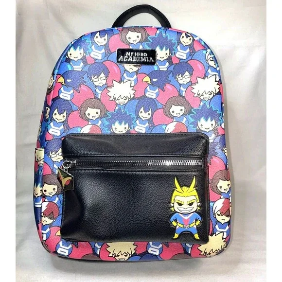 My Hero Academia Chibi Balloon Mini Backpack Faux Leather Used As Display My Hero Academia Chibi Mini Backpack Bag Midoriya Bakugo  main image 4